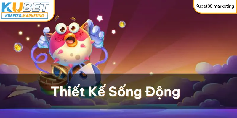 Thiết kế sống động với nhiều loại sinh vật biển đa dạng mang đến sự hấp dẫn